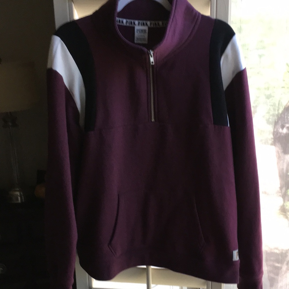 Purple Quarter-Zip Sweatshirt